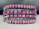 One Of The Most Unique Purple Opal Vintage Sterling Silver Bracelet-Nativo Arts