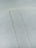 Rare Native American Navajo Signed Manassa Turquoise Sterling Silver J Nelson Necklace-Nativo Arts