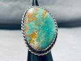 Gargantuan Viintage Native American Navajo Royston Turquoise Sterling Silver Ring-Nativo Arts