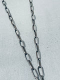 Native American Huge Vintage Navajo 4 Inch Tall Cross Turquoise Sterling Silver Necklace