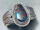 Rare Red Mountain Turquoise Vintage Native American Navajo Sterling Silver Bracelet-Nativo Arts