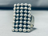 Raindrops Of Handmade Silver Sterling Native American Navajo Ring-Nativo Arts