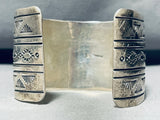 Us Army Airborne Vintage Native American Navajo Very Rare Sterling Silver Bracelet Cuff-Nativo Arts