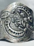 One Of The Most Detailed Vintage Sterling Silver Bracelet Cuff-Nativo Arts