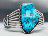 Quality Vintage Native American Navajo Morenci Turquoise Sterling S9ilver Bracelet-Nativo Arts