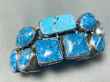 One Of The Best Vintage Native American Navajo Lapis Sterling Silver Bracelet-Nativo Arts