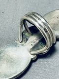 The Best Vintage Native American Navajo #8 Turquoise Sterling Silver Ring Wow!-Nativo Arts