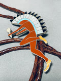 The Best Vintage Native American Navajo Pipestone Turquoise Inlay Sterling Silver Bolo Tie-Nativo Arts