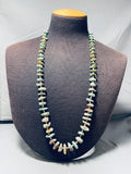 Outstanding Native American Navajo Royston Kingman Turquoise Chunks Sterling Silver Necklace-Nativo Arts