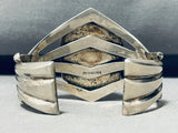 Woah!!! Godber Turquoise Vintage Native American Navajo Sterling Silver Bracelet-Nativo Arts