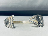 Billy J Wilson Vintage Native American Navajo Hand Tooled Sterling Silver Bracelet-Nativo Arts