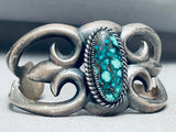 Best Vintage Native American Navajo Wil Begay Spiderweb Turquoise Sterling Silver Bracelet-Nativo Arts