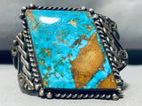 Special Piece!! One Best Samples Old Deposit Turquoise Vintage Native American Navajo Bracelet-Nativo Arts