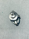 Enticing Vintage Native American Navajo Morenci Turquoise Sterling Silver Tie Tack-Nativo Arts