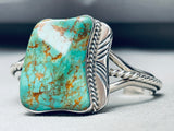 Davey Morgan Vintage Native American Navajo Royston Turquoise Sterling Silver Bracelet-Nativo Arts