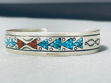 Native American Tremendous Vintage Santo Domingo Turquoise Sterling Silver Bracelet-Nativo Arts