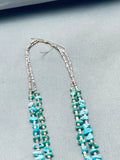 One Of The Best Vintage Santo Domingo Turquoise Sterling Silver Necklace-Nativo Arts