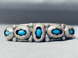 Kathleen Chavez Vintage Native American Navajo Domed Turquoise Sterling Silver Bracelet-Nativo Arts
