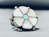 Dropdead Gorgeous Vintage Native American Zuni Turquoise Inlay Sterling Silver Ring-Nativo Arts