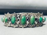 One Of The Finest Vintage Native American Navajo Cerrillos Turquoise Sterling Silver Bracelet-Nativo Arts