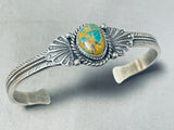 Noteworthy Native American Navajo Royston Turquoise Sterling Silver Bracelet-Nativo Arts