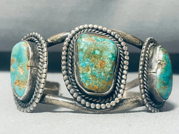 Early Royston!! Vintage Native American Navajo Turquoise Sterling Silver Bracelet-Nativo Arts