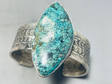 Towering Spiderweb Native American Navajo Turquoise Sterling Silver Bracelet Cuff-Nativo Arts