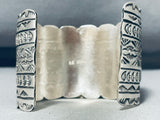 Frogskin Turquoise 100+ Gram Native American Navajo Sterling Silver Bracelet-Nativo Arts
