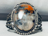 Hand Woven Ropes Vintage Native American Navajo Petrified Wood Sterling Silver Bracelet-Nativo Arts