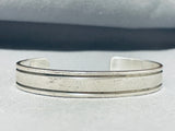 Magnificent Vintage Native American Navajo Sterling Silver Signed Bracelet-Nativo Arts