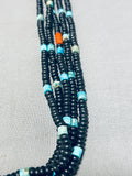 Dropdead Fabulous Vintage Native American Navajo Jet Necklace-Nativo Arts