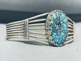 One Of The Best Ever Vintage Native American Navajo Spiderweb Turquoise Sterling Silver Bracelet-Nativo Arts