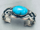 Chimney Butte Native American Navajo Turquoise Sterling Silver Bracelet-Nativo Arts