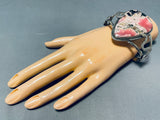 One Of The Best Vintage Native American Navajo Rhodonite Sterling Silver Bracelet-Nativo Arts