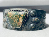 Very Early Vintage Native American Navajo Cerrillos Turquoise Sterling Silver Bracelet-Nativo Arts