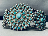 1920's/30's!!! Vintage Native American Navajo Opulent Turquoise Sterling Silver Bracelet-Nativo Arts