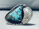 Awesome Vintage Native American Navajo #8 Turquoise Mine Sterling Silver Ring-Nativo Arts