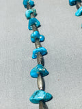 Astonishing Vintage Native American Navajo Turquoise Sterling Silver Necklace-Nativo Arts