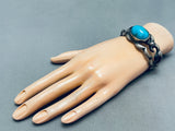 Chimney Butte Native American Navajo Turquoise Sterling Silver Bracelet-Nativo Arts