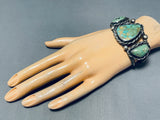 Museum Vintage Native American Navajo Royston Turquoise Sterling Silver Wire Bracelet Old-Nativo Arts