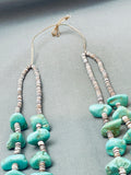 206 Grams Vintage Native American Navajo Green Turquoise Heishi Necklace Old-Nativo Arts