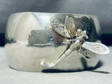 Gorgy!! Vintage Southwest Sterling Silver Dragonfly Bracelet Cuff-Nativo Arts