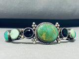 Unforgettable Native American Navajo Damale Turquoise Sterling Silver Bracelet-Nativo Arts