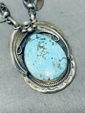 Davey Morgan Vintage Native American Navajo Turquoise Sterling Silver Necklace-Nativo Arts