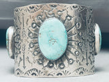 121 Grams Huge Native American Navajo Turquoise Sterling Silver Bracelet Cuff-Nativo Arts