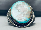 Museum Quality Vintage Native American Navajo Old Kingman Turquoise Sterling Silver Bracelet-Nativo Arts