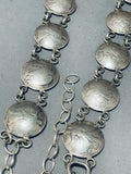 Magnificent Vintage Native American Navajo Half Dollar Sterling Silver Concho Belt/ Necklace-Nativo Arts