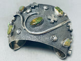 One Of The Most Unique Vintage Native American Navajo Damale Turquoise Sterling Silver Bracelet-Nativo Arts