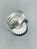 Classic Vintage Native American Navajo Opal Sterling Silver Ring-Nativo Arts