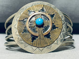 Hand Etched Basket Vintage Native American Navajo Sterling Silver Bracelet Cuff-Nativo Arts